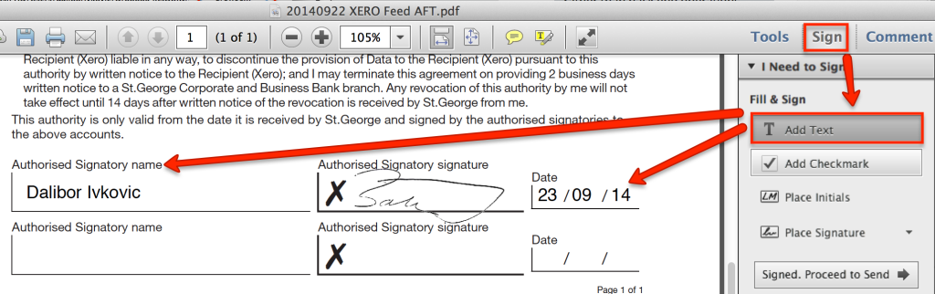 Adobe digital signature